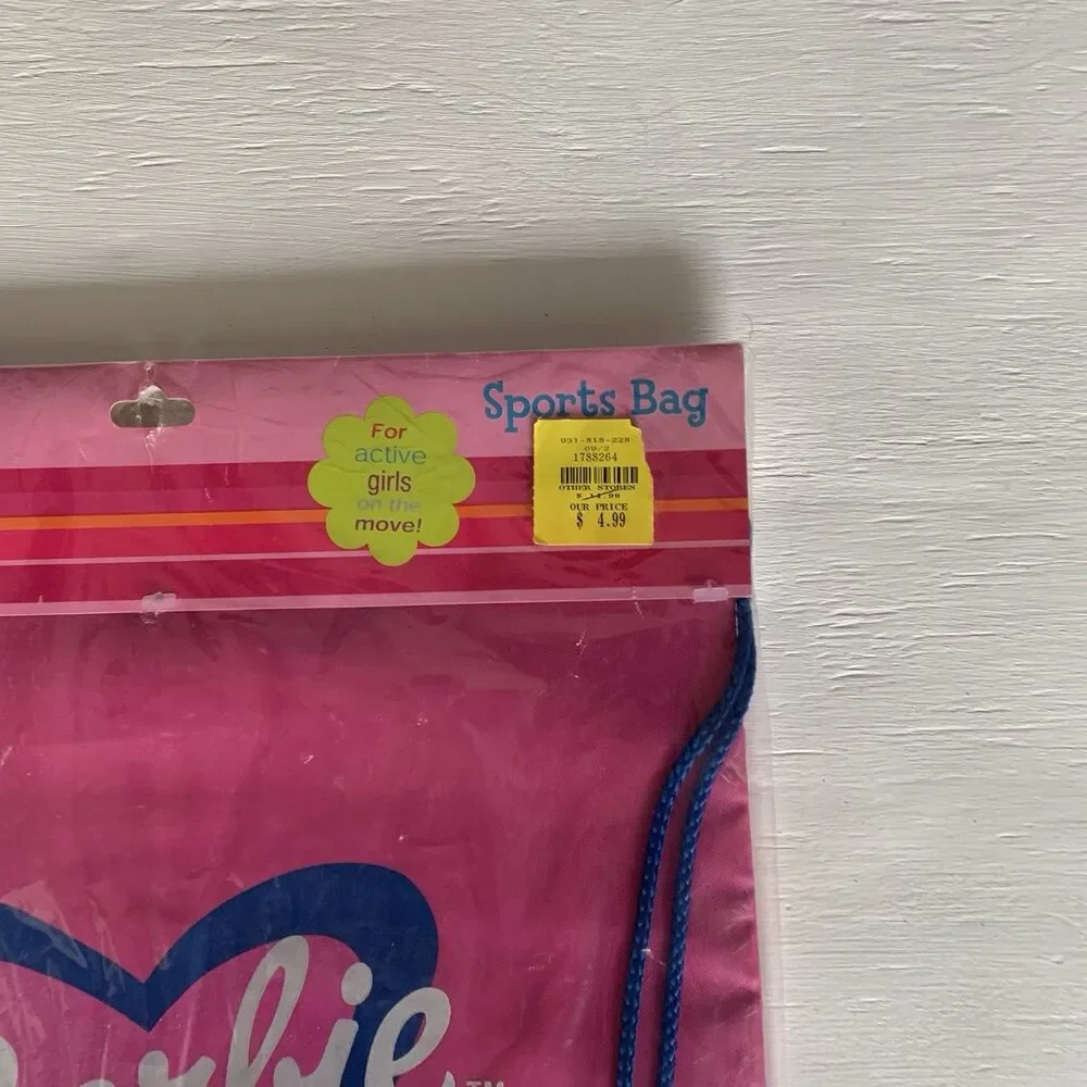 Rare NWT Barbie Sport Bag 90's Barbie Mattel Bag Pink With Heart